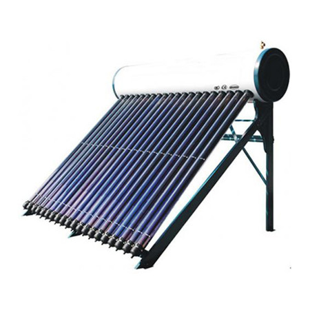 Calentador de auga solar no teito do tubo de baleiro para o fogar
