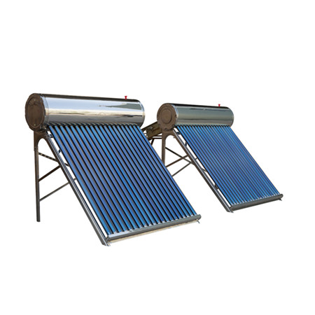 Quentador de auga solar de aceiro inoxidable no tellado con colector solar de placa plana e depósito de poliuretano de alta densidade